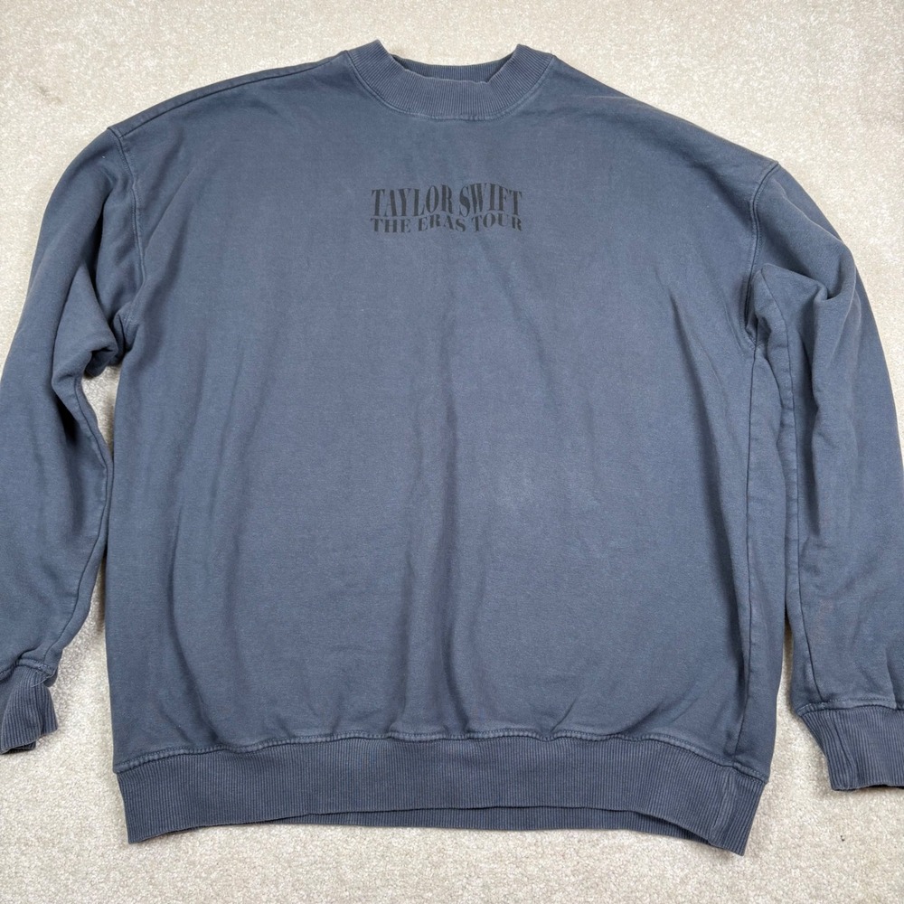Taylor Swift The Eras Tour Blue Crewneck Sweatshirt Medium Merch